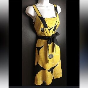 Anthropologie Moulinette Souers 100% Silk Brighter‎ Seasons Dress Sz M